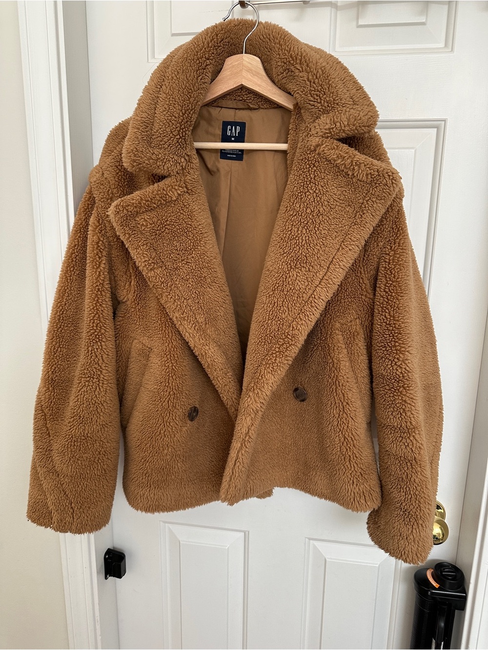 GAP Plush Teddy Shearling Jacket - Camel
